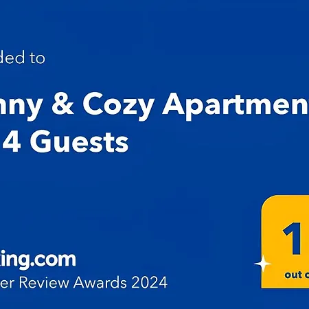 Sunny & Cozy For 4 Guests & Free Parking Daire *